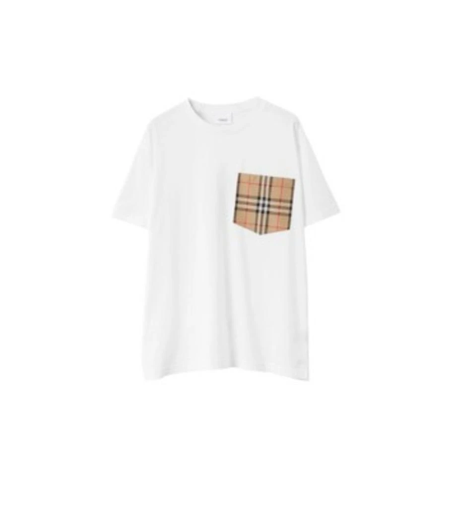 Burberry Check pocket cotton t-shirt 1