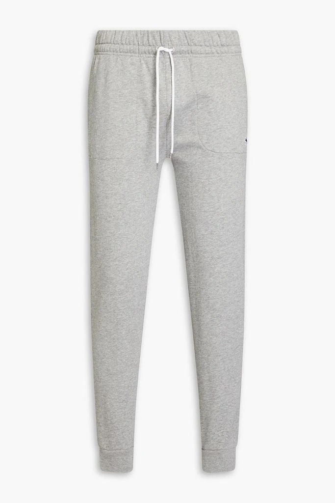 Maison Kitsune Appliquéd French cotton-terry sweatpants 1