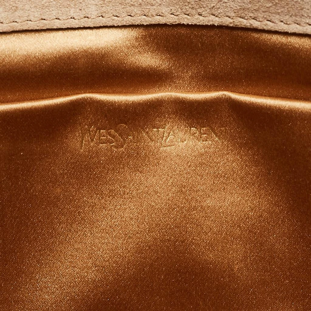 Yves Saint Laurent Yves Saint Laurent Gold Patent Leather Y-Ligne Flap Clutch 13