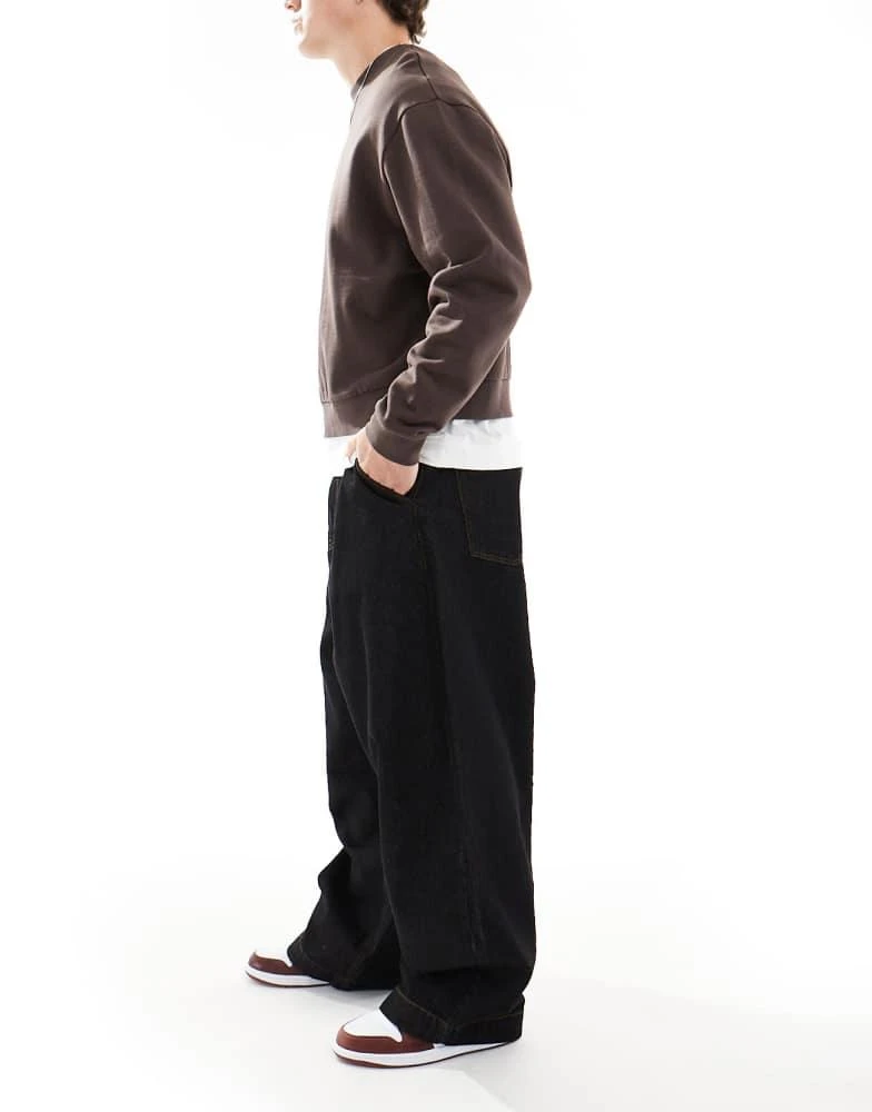 ASOS ASOS DESIGN baggy balloon jeans in raw black 2