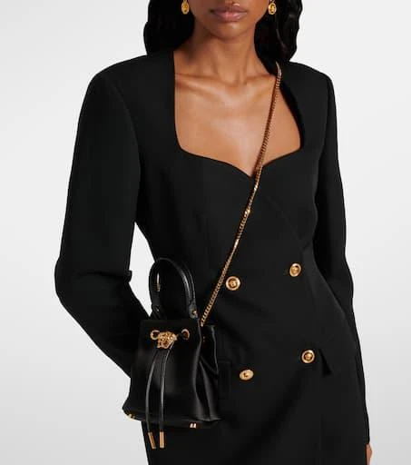 Versace La Medusa Mini satin bucket bag 6