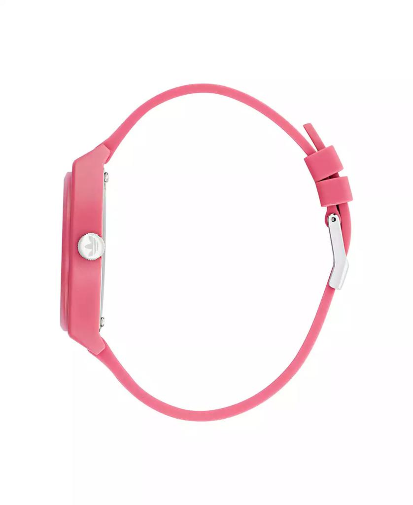 Adidas Unisex Three Hand Project Two Pink Resin Strap Watch 38mm