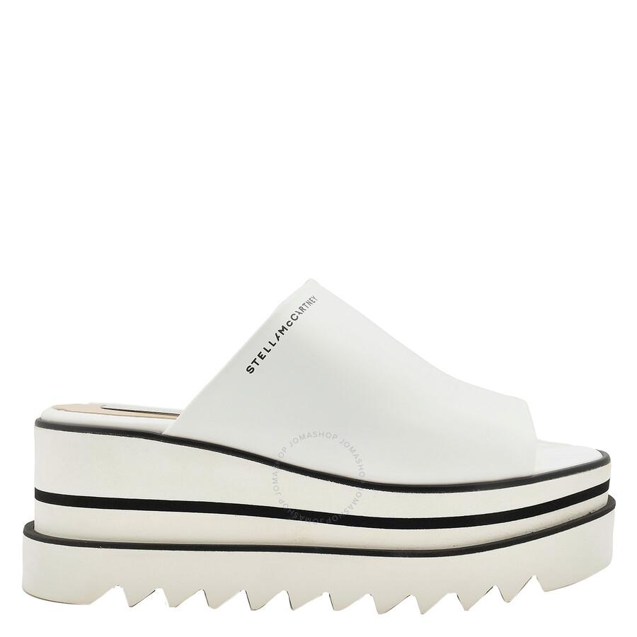 Stella McCartney White Sneak-Elyse Platform Mules