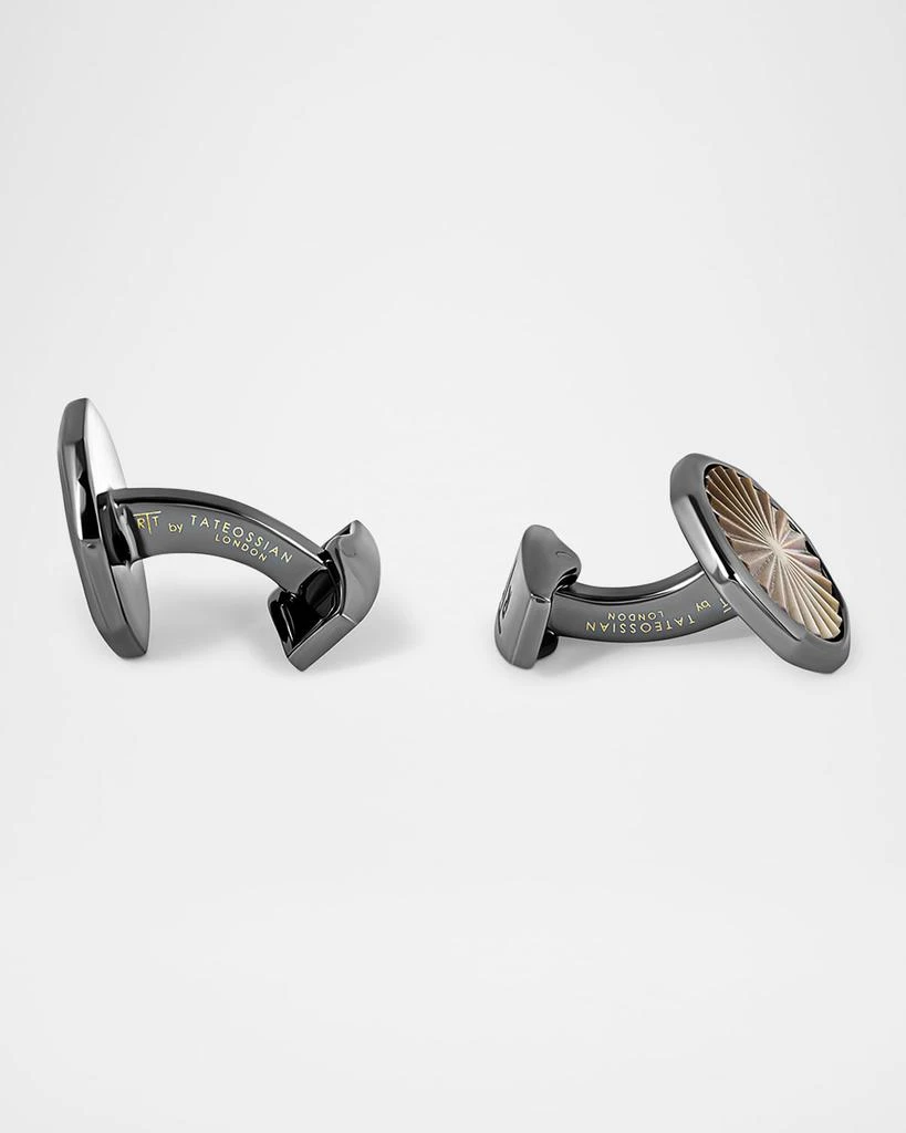 Tateossian Men
s Gunmetal Mother-Of-Pearl Cufflinks 3
