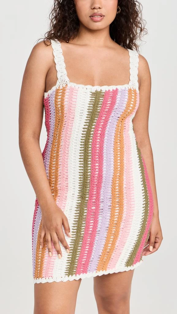 MINKPINK Lito Stripe Crochet Mini Dress 7