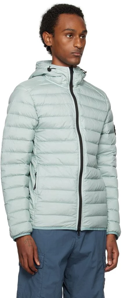 Stone Island Blue Loom Woven Chambers Down Jacket 2