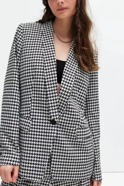 WILDFANG WILDFANG Empower Houndstooth Tux Blazer 4