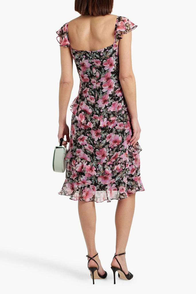 MIKAEL AGHAL Ruffled floral-print chiffon dress 3