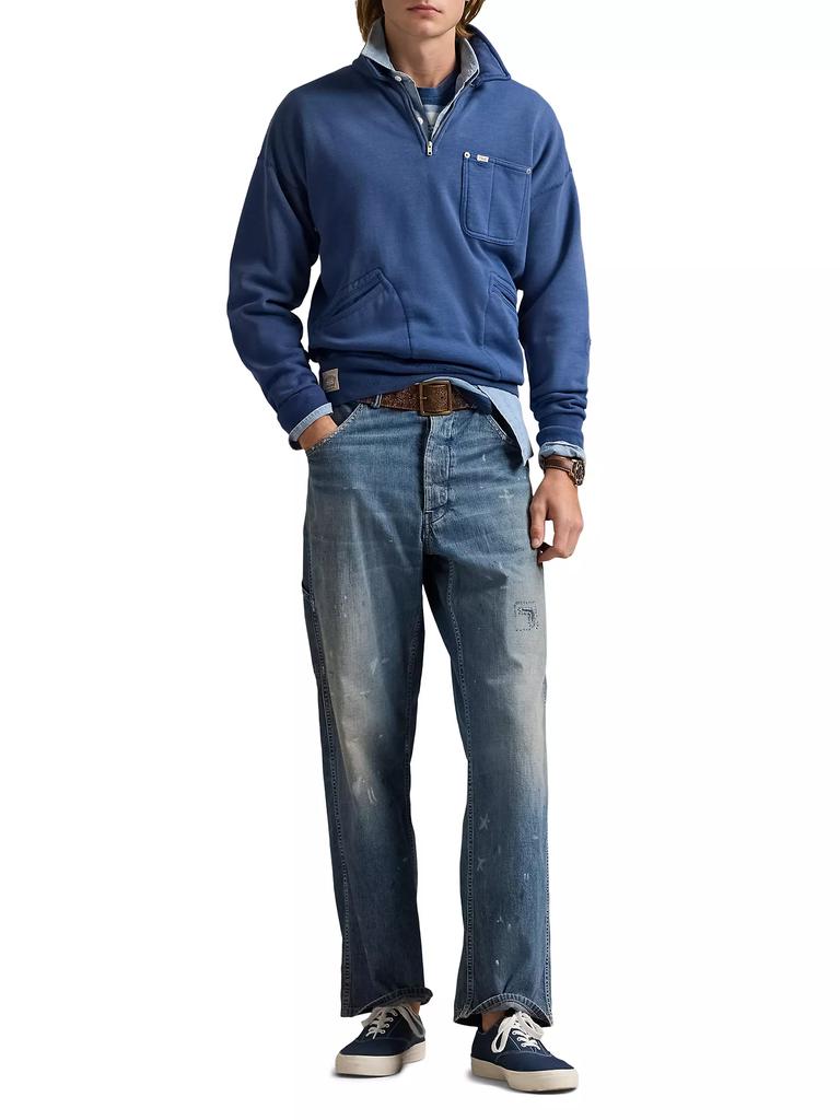 Ralph Lauren Vintage Fit Fleece Half-Zip Collared Sweatshirt