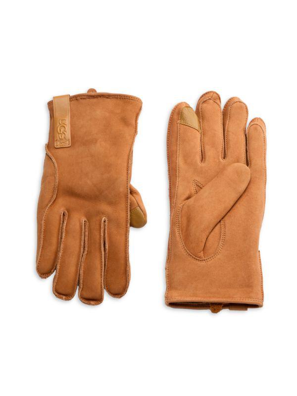 UGG Faux Fur Lined Leather Gloves