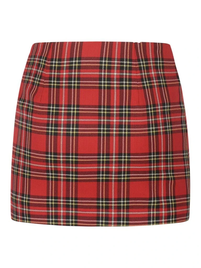 Alessandra Rich Alessandra Rich Plaid-Check Patterned Side-Zipped Mini Skirt 2