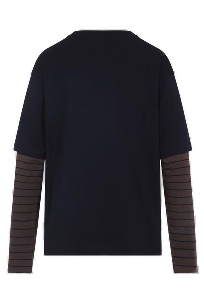 トップス MIU MIU 24AW Logo Long Sleeve Shirt Miu Miu logo-patch long-sleeve T-shirt | Black | FARFETCH