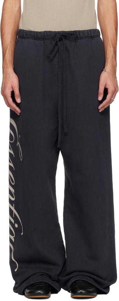 Essentials Black Holiday Heavy Fleece Lounge Sweatpants