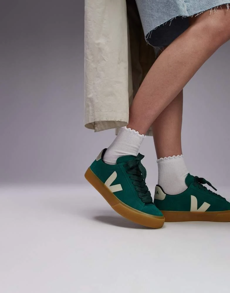 Veja VEJA Campo bold suede trainer in green 1