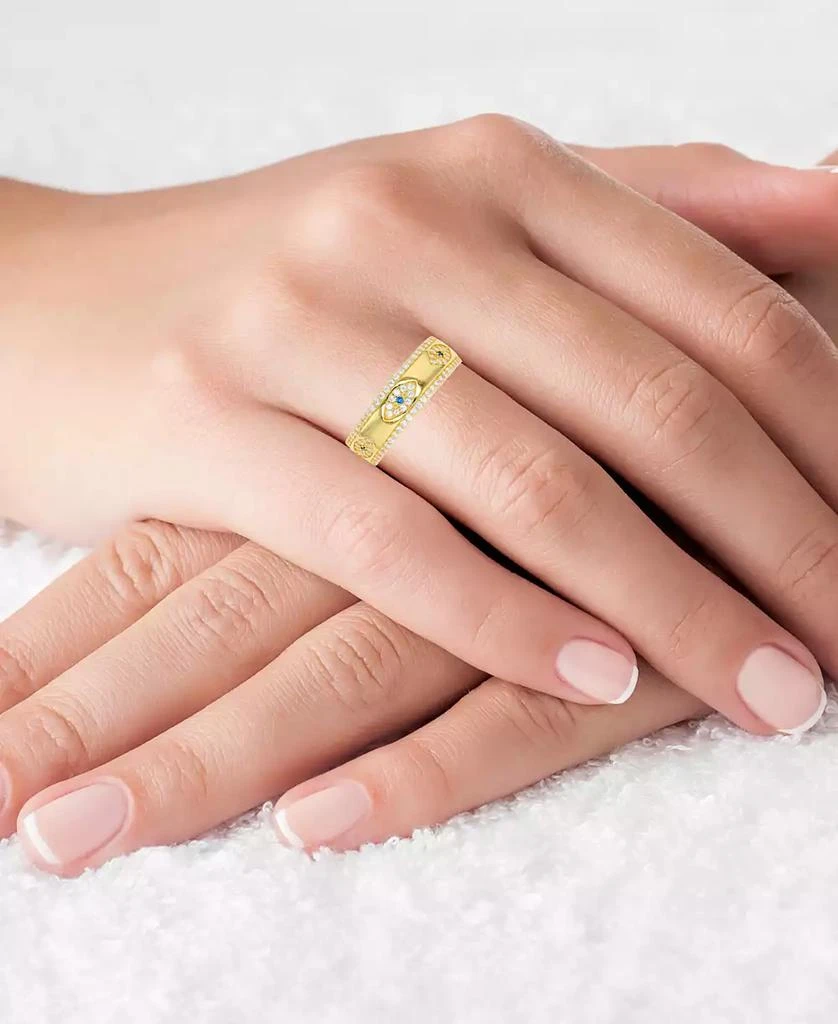 Macy
s Cubic Zirconia Evil Eye Statement Ring in 14k Gold-Plated Sterling Silver 2