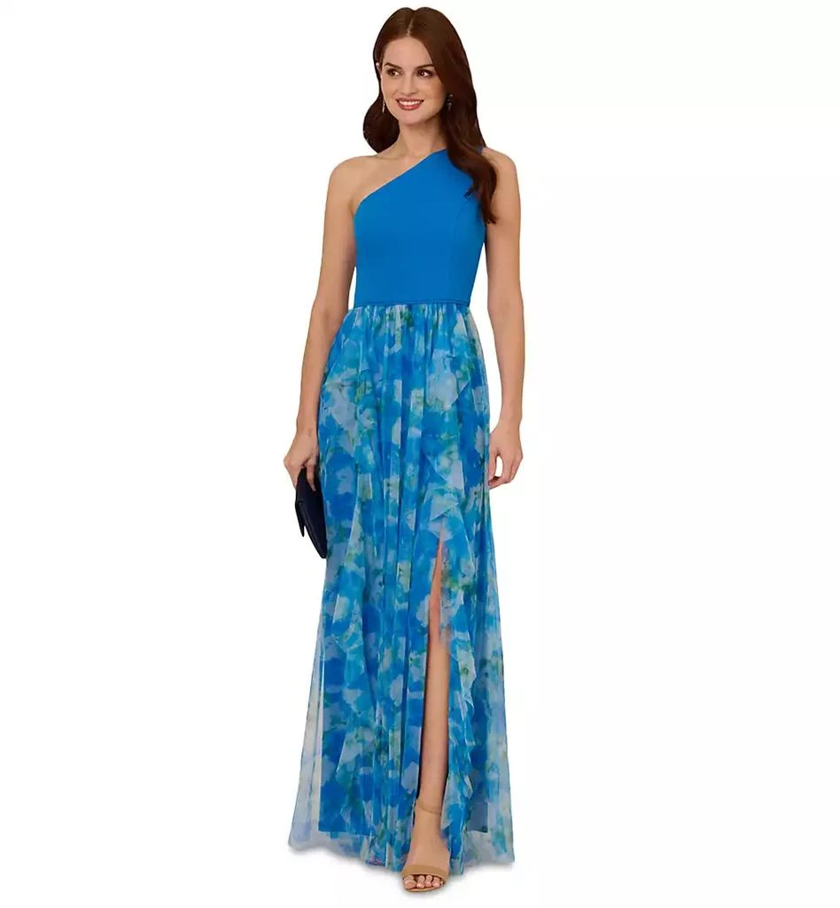 Adrianna Papell Women's Sweetpea Mixed-Media Gown 1