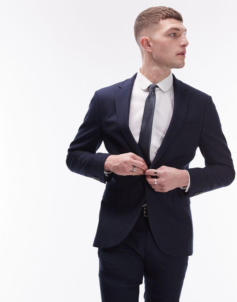 Navy super skinny suit best sale