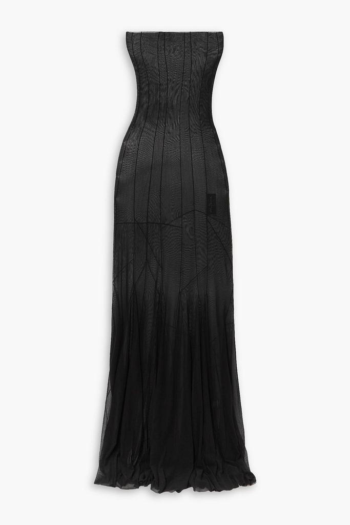 CORTANA Tallulah strapless silk-blend maxi dress