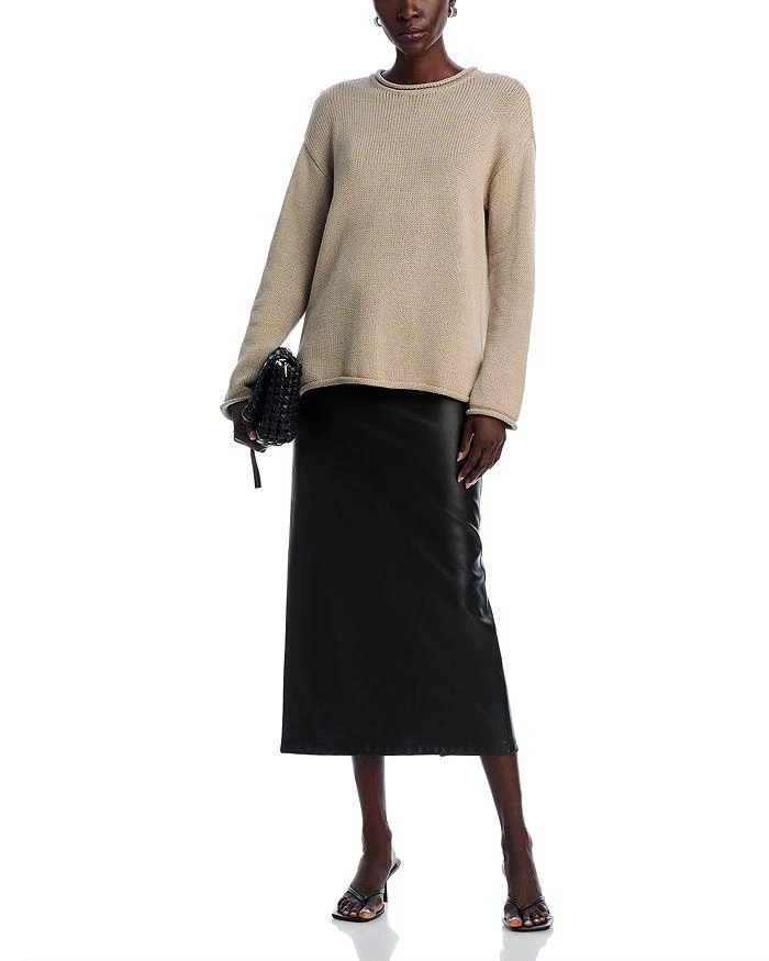 AQUA Cotton Roll Neck Sweater - Exclusive 2