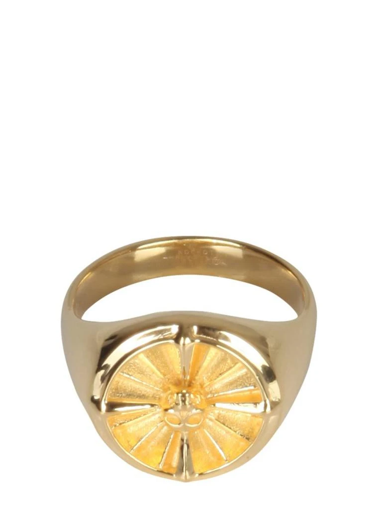 Northskull Northskull Atticus Skull Compass Pinky Ring Unisex 4