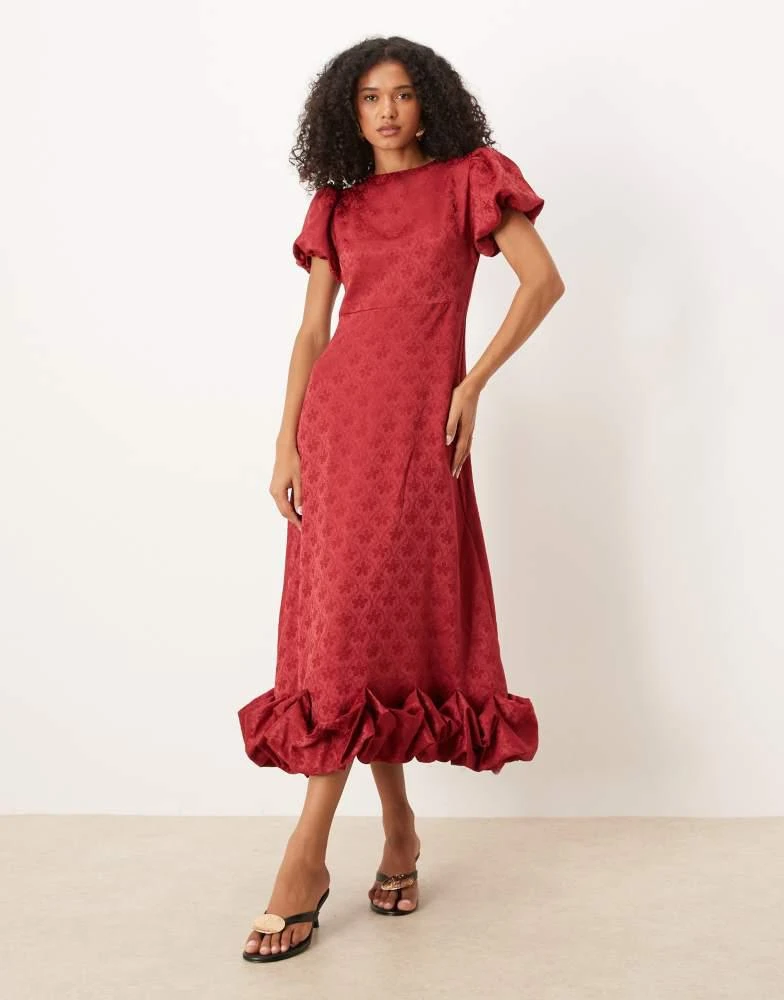 Sister Jane Sister Jane puff sleeve bubble hem maxi dress in orchid 1
