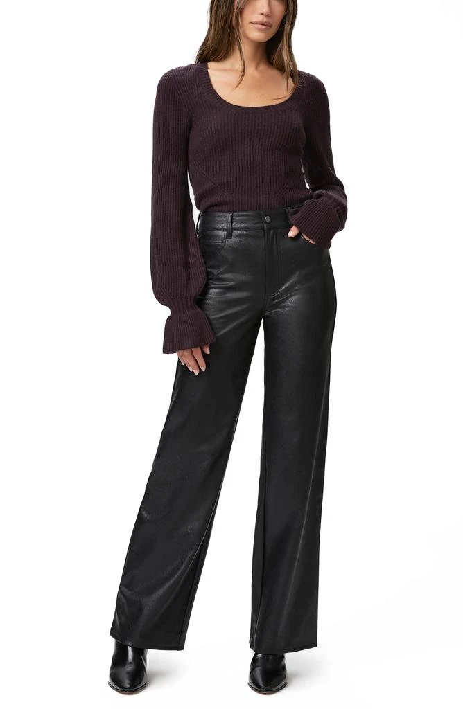 Paige Sasha Wide Leg Faux Leather Pants 5