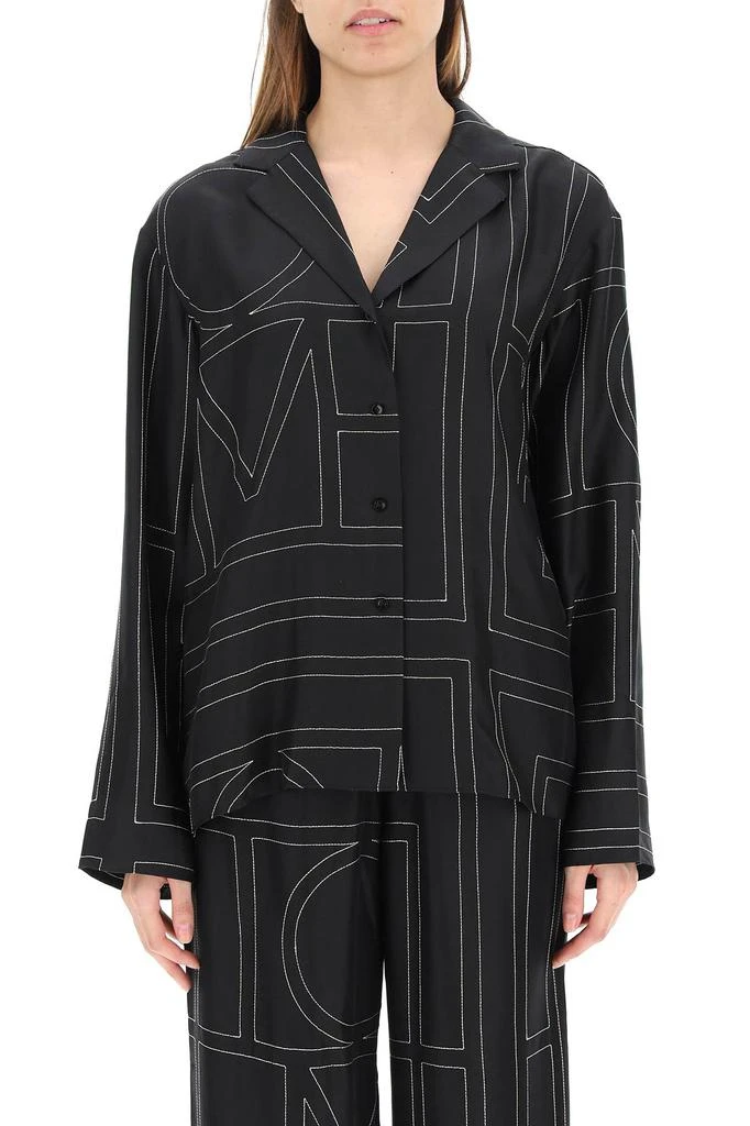 Totême monogram silk pajama top 2
