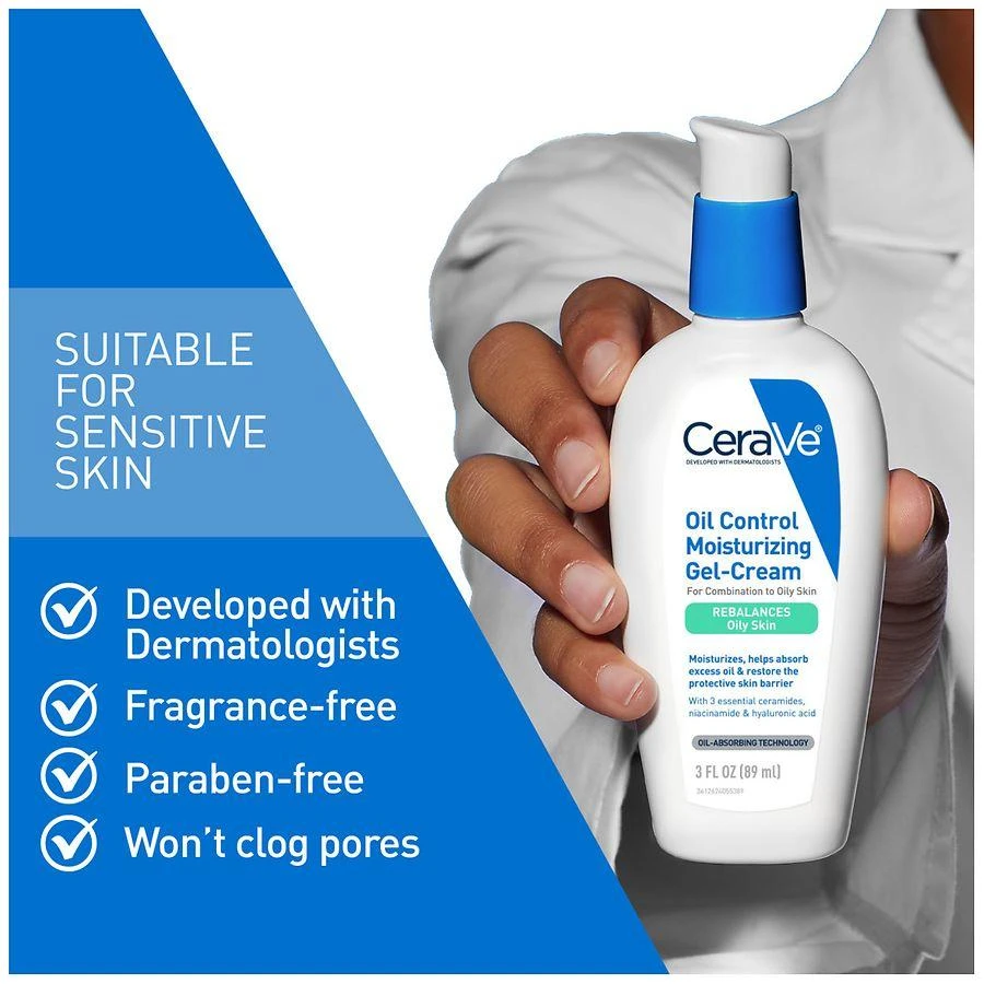 CeraVe Oil Control Moisturizing Gel-Cream Face Moisturizer for Combination to Oily Skin 8
