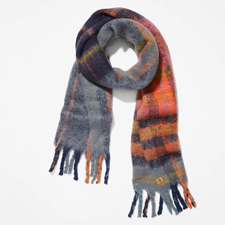 Timberland Checked Blanket Scarf for Women in Green