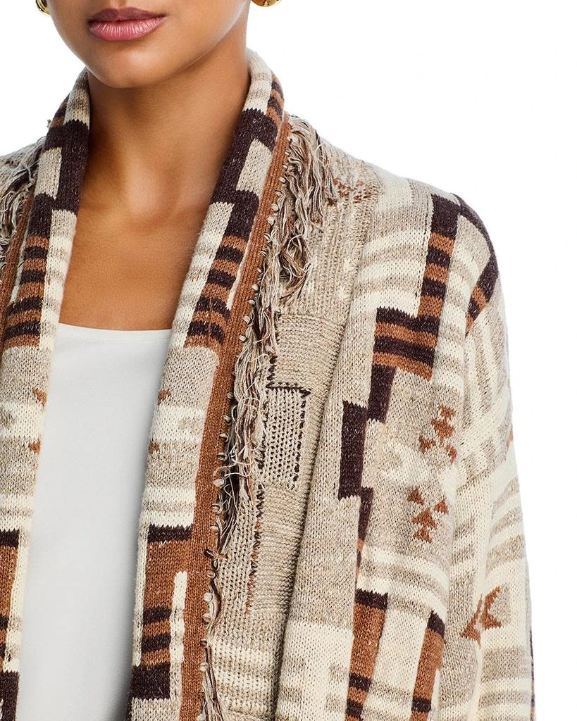 L
Agence Jair Jacquard Fringe Cardigan 4
