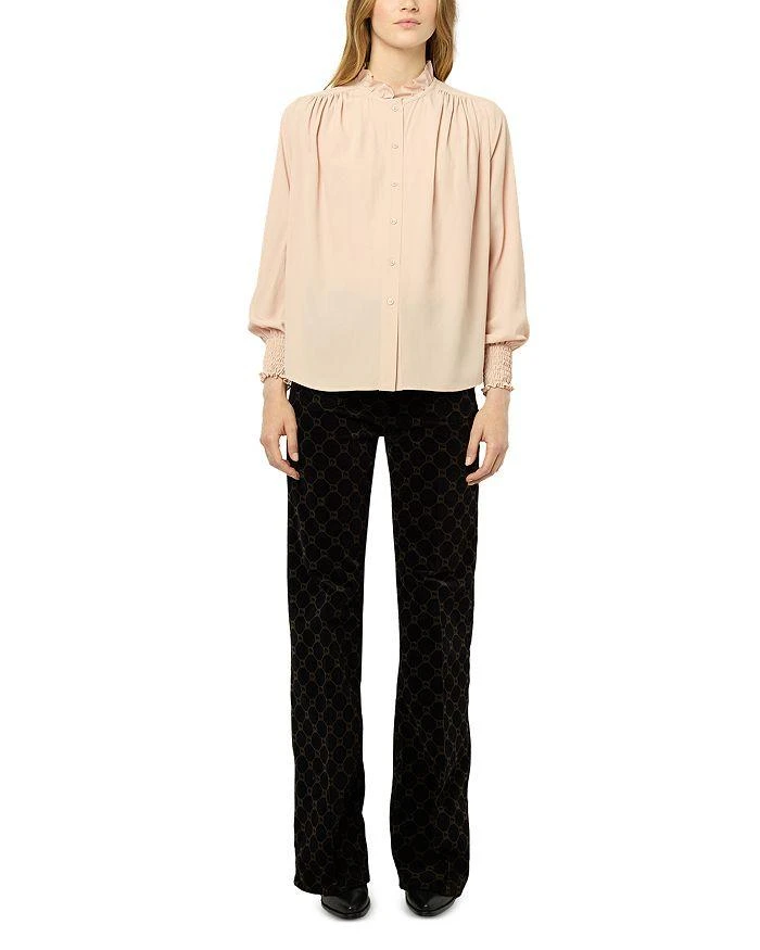 Gerard Darel Bely Ruffled Trim Blouse 2