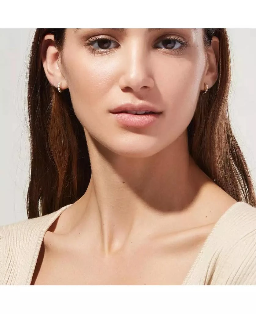 Ana Luisa Pearl Huggie Hoops - Ashley 5