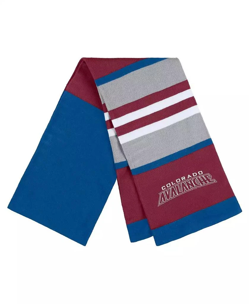 WEAR by Erin Andrews Women's Colorado Avalanche Stripe Glove and Scarf Set 3