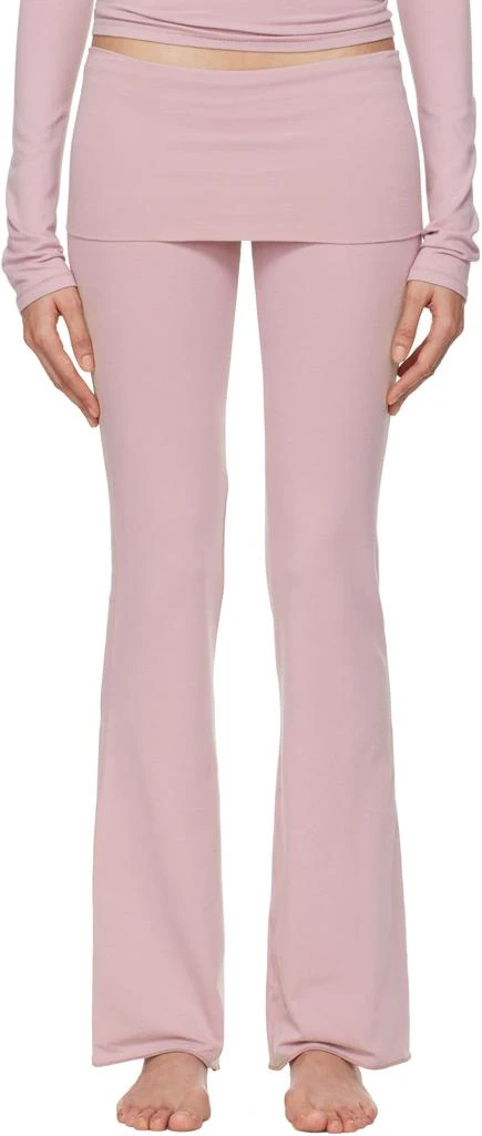 SKIMS Purple Cotton Jersey Foldover Lounge Pants 1