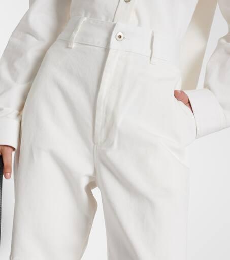 【LOEWE】 Anagram embroidered high-rise wide-leg jeans Loewe Anagram embroidered high-rise wide-leg jeans - Jeans