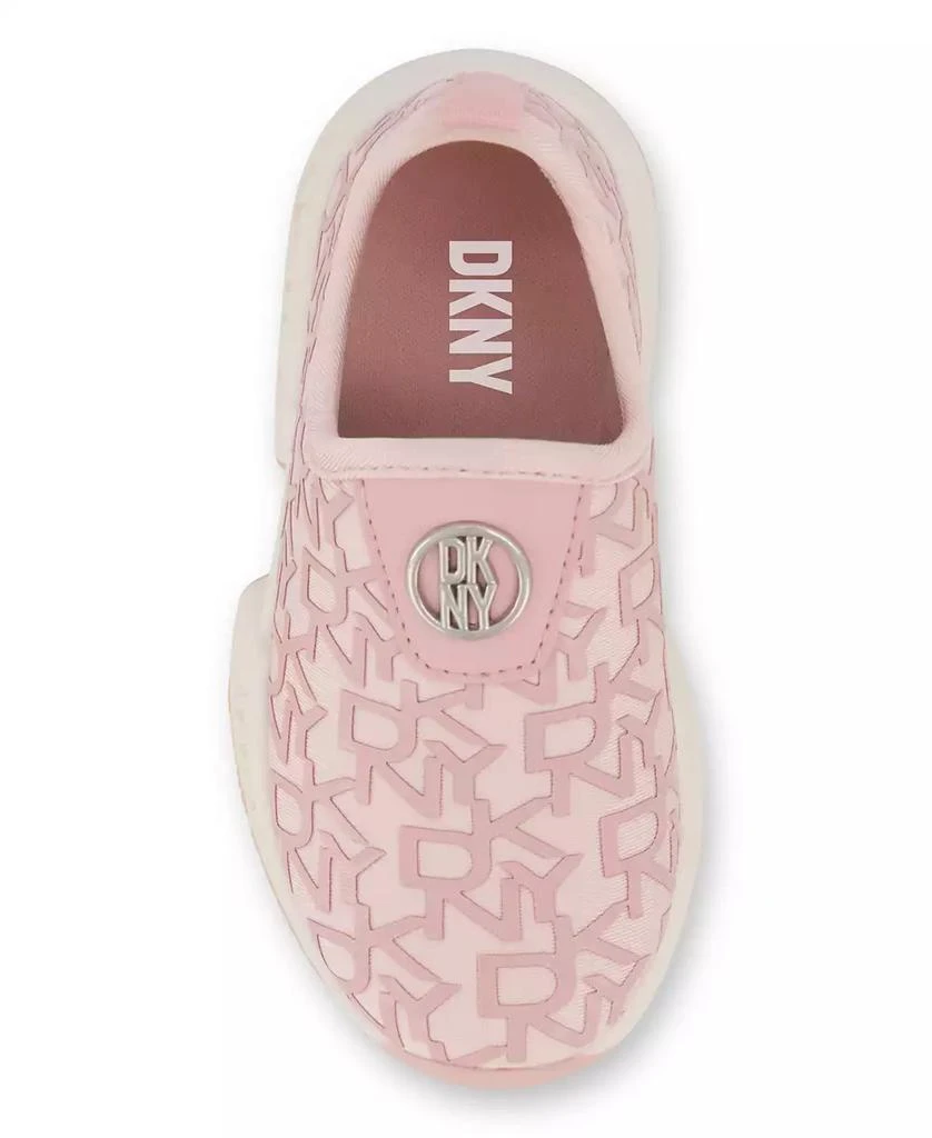 DKNY Toddler Girls All Over Logo Slip On Sneakers 6