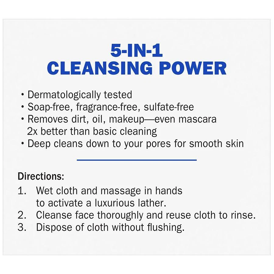 Olay Deeply Purifying Clean Cleansing Cloths Fragrance Free 8
