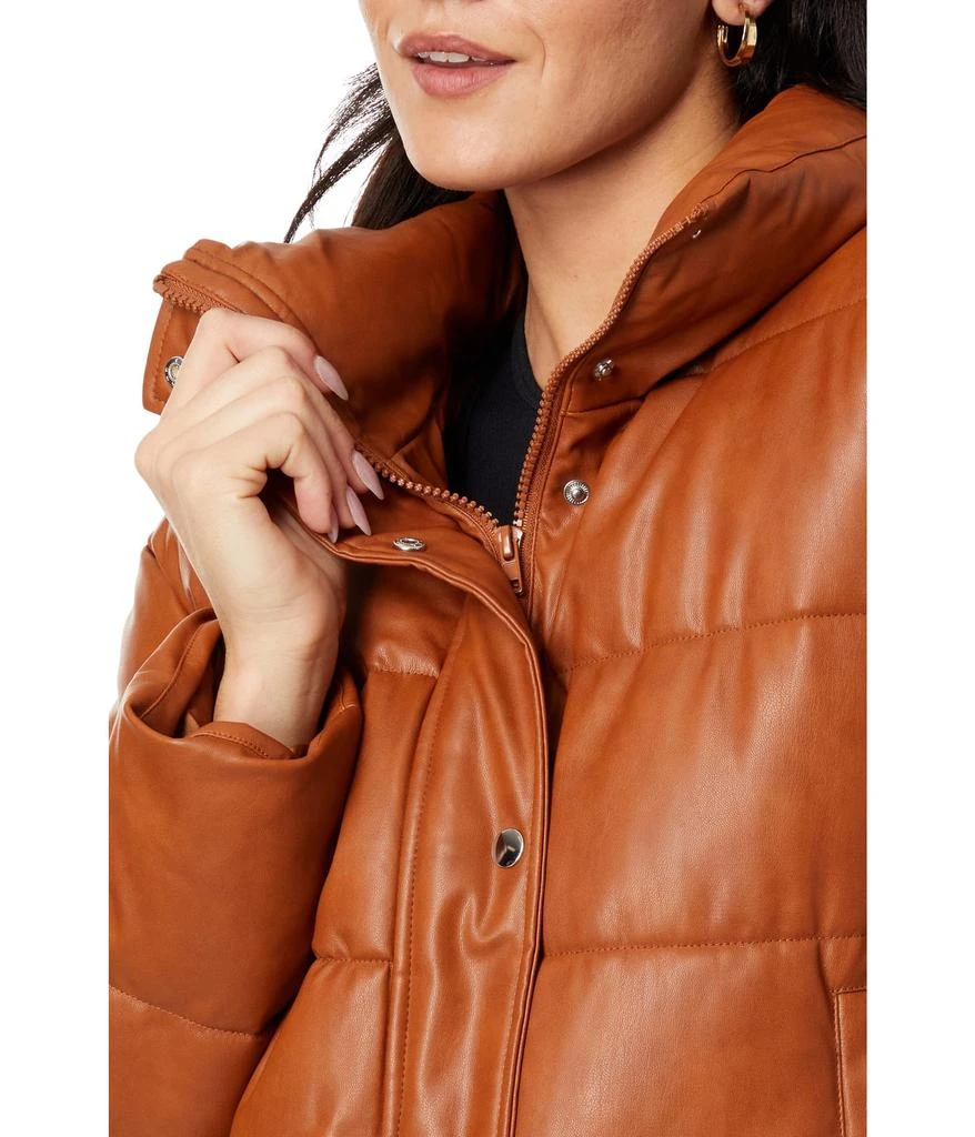 Avec Les Filles Faux-Ever Leather™ Cropped Puffer 3