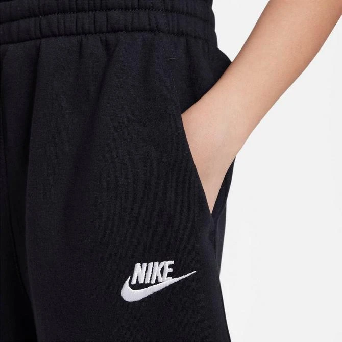 NIKE Girls' Nike Sportswear Club Fleece Wide-Leg Pants 5
