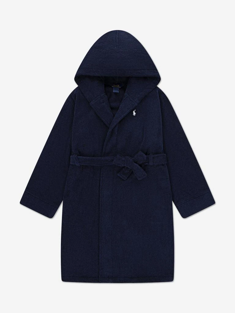 Ralph Lauren Ralph Lauren Boys Hooded Plush Terry Bathrobe in Navy
