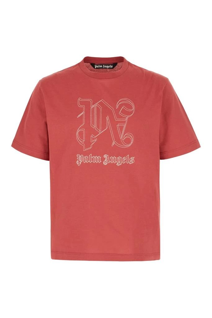 Palm Angels Red Cotton Oversize T-shirt 1