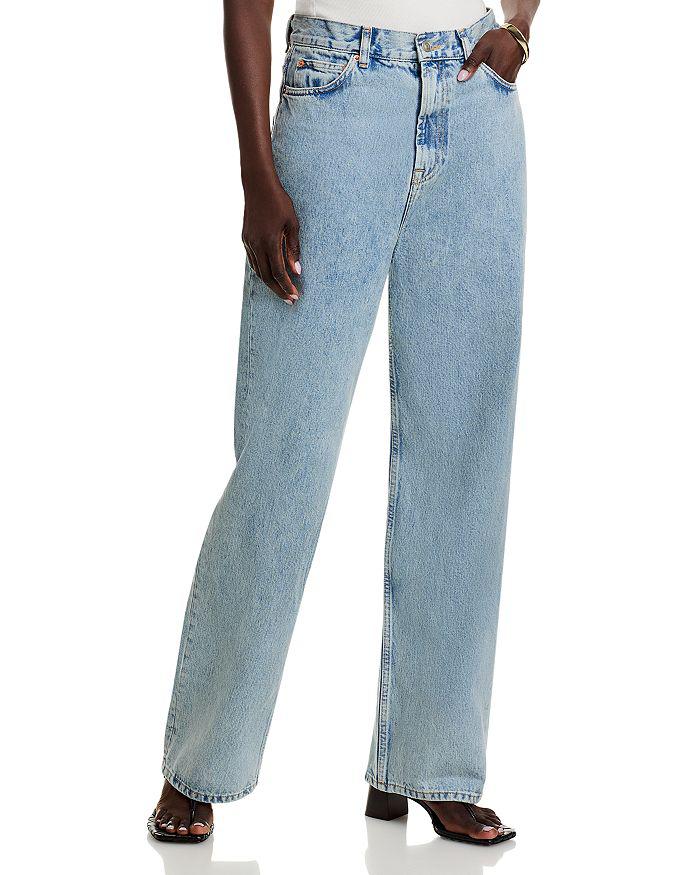 WARDROBE.NYC Low Rise Jeans in Blue