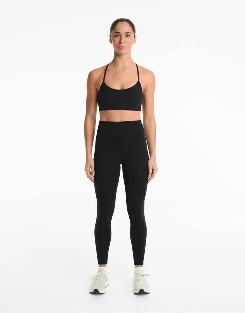 Oysho OYSHO light support comfortlux sports bra with cups in black 4