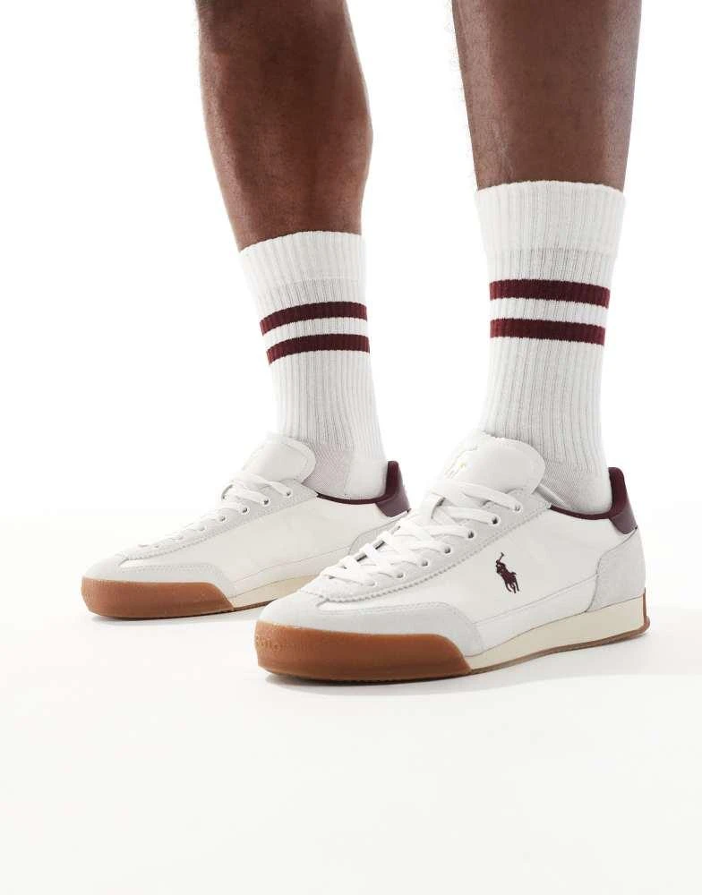 Ralph Lauren Polo Ralph Lauren Hester trainer in white and red