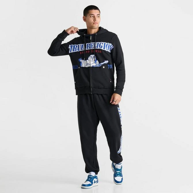 True Religion Men's True Religion Icon Exaggerated Graphic Full-Zip Hoodie 2