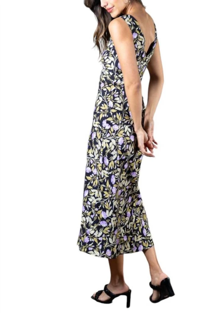 MINKPINK Nocturne Bias Slip Midi Dress In Lilac Floral 2