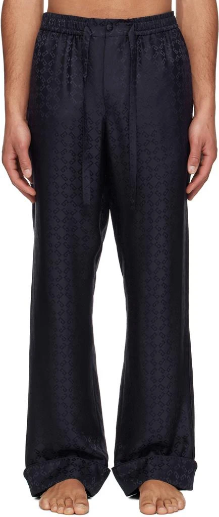 Givenchy Navy Monogram 72 Jacquard Pyjama Pants 1