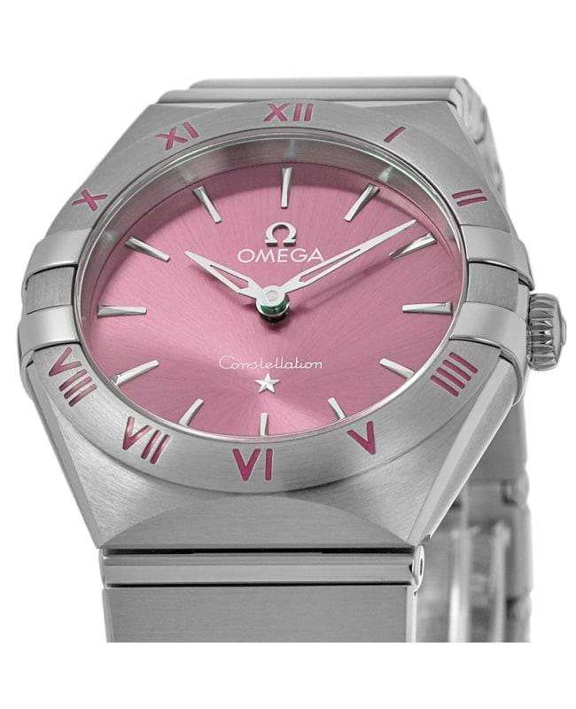Omega Omega Constellation Quartz 28 MM Brushed Rose Dial Steel Women's Watch 131.10.28.60.11.001