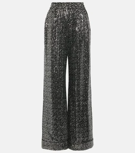 Dolce 
Gabbana Sequined high-rise wide-leg pants 1