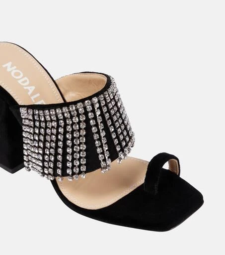 NODALETO Bulla Preston black velvet high sandals 6